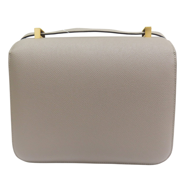 瀝青灰 Epsom牛皮 Constance 24cm 肩背包 C刻 金釦【HERMES 愛馬仕】-1