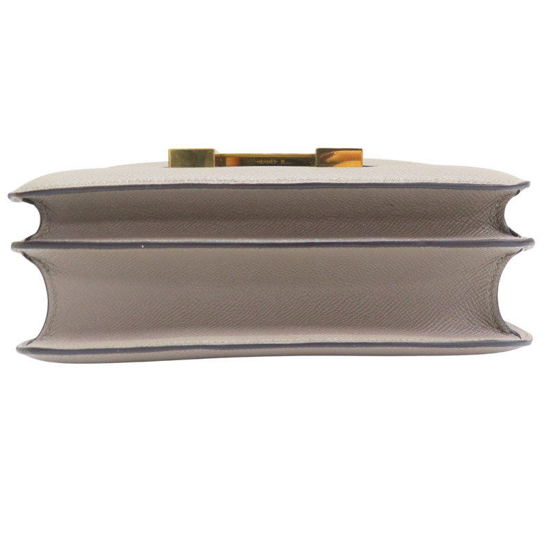 瀝青灰 Epsom牛皮 Constance 24cm 肩背包 C刻 金釦【HERMES 愛馬仕】-3