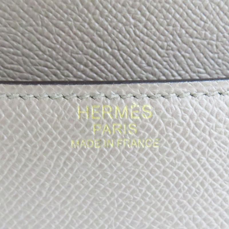 瀝青灰 Epsom牛皮 Constance 24cm 肩背包 C刻 金釦【HERMES 愛馬仕】-6