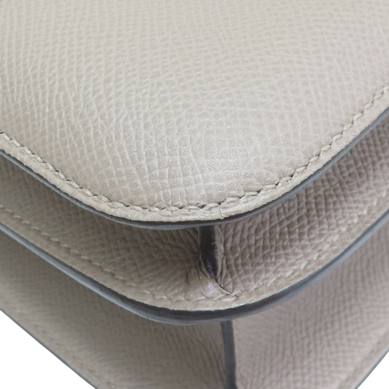 瀝青灰 Epsom牛皮 Constance 24cm 肩背包 C刻 金釦【HERMES 愛馬仕】-9