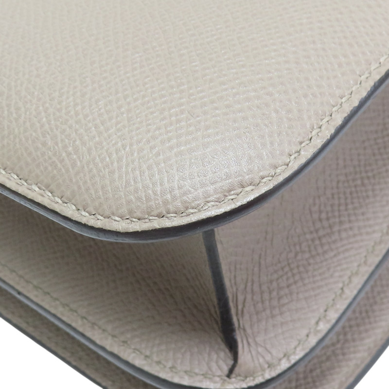 瀝青灰 Epsom牛皮 Constance 24cm 肩背包 C刻 金釦【HERMES 愛馬仕】-12