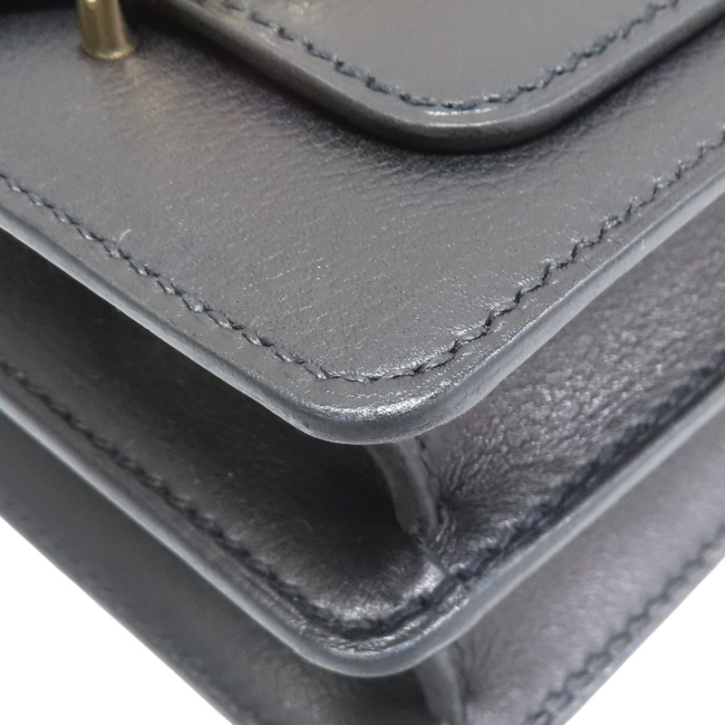 黑色 evercolor牛皮 Roulis mini 肩背包 W刻 金釦【HERMES 愛馬仕】-8