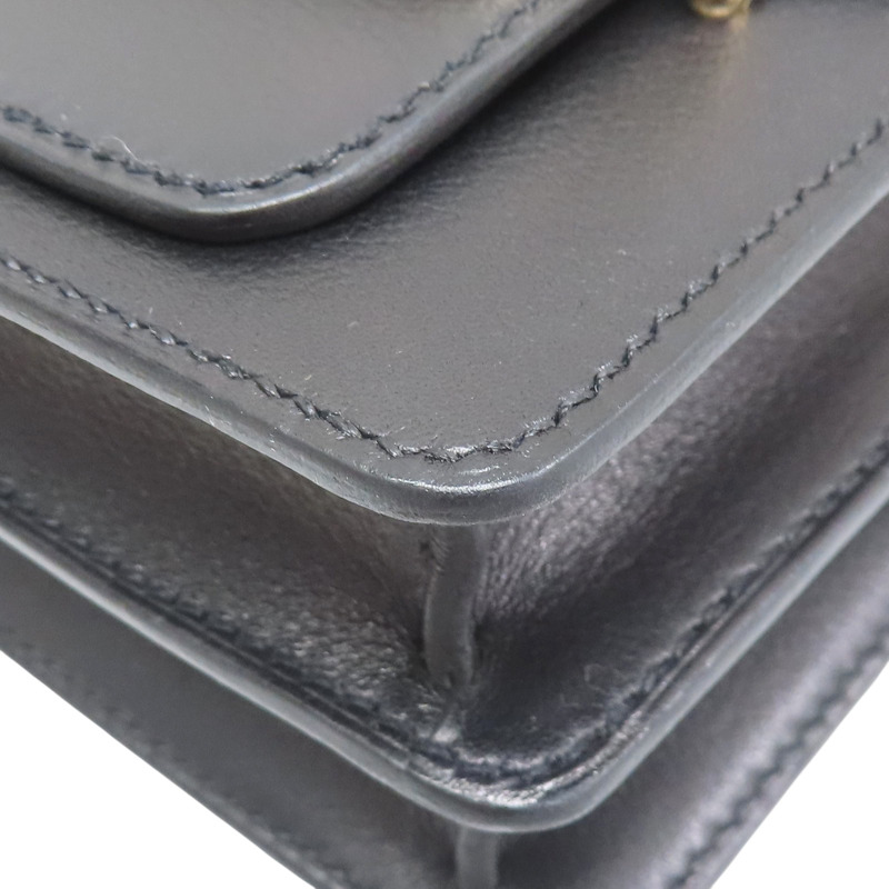 黑色 evercolor牛皮 Roulis mini 肩背包 W刻 金釦【HERMES 愛馬仕】-9