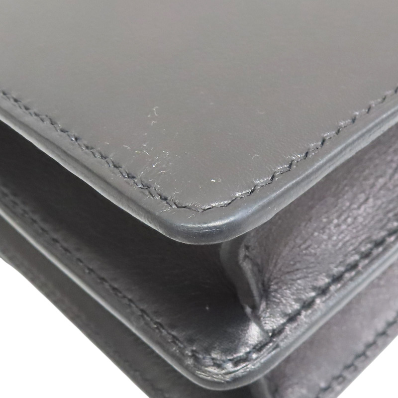 黑色 evercolor牛皮 Roulis mini 肩背包 W刻 金釦【HERMES 愛馬仕】-10