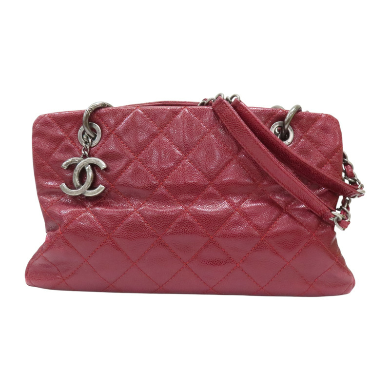紅色 荔枝紋 牛皮 肩背包【CHANEL 香奈兒】-0