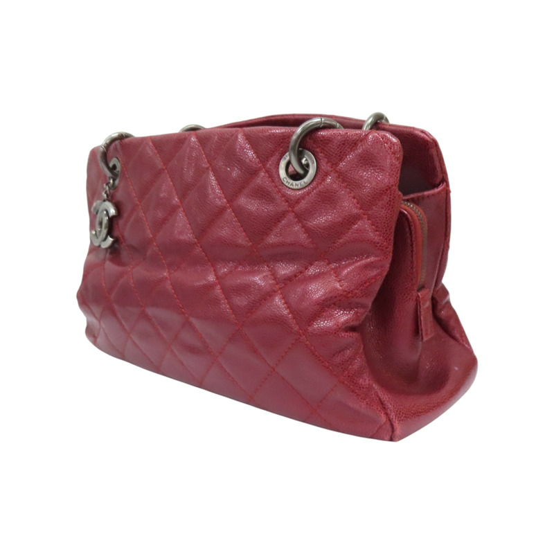 紅色 荔枝紋 牛皮 肩背包【CHANEL 香奈兒】-2