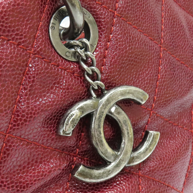 紅色 荔枝紋 牛皮 肩背包【CHANEL 香奈兒】-11