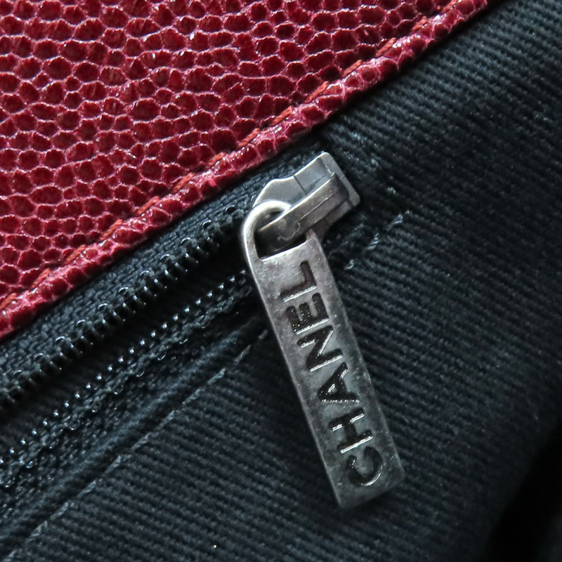 紅色 荔枝紋 牛皮 肩背包【CHANEL 香奈兒】-12