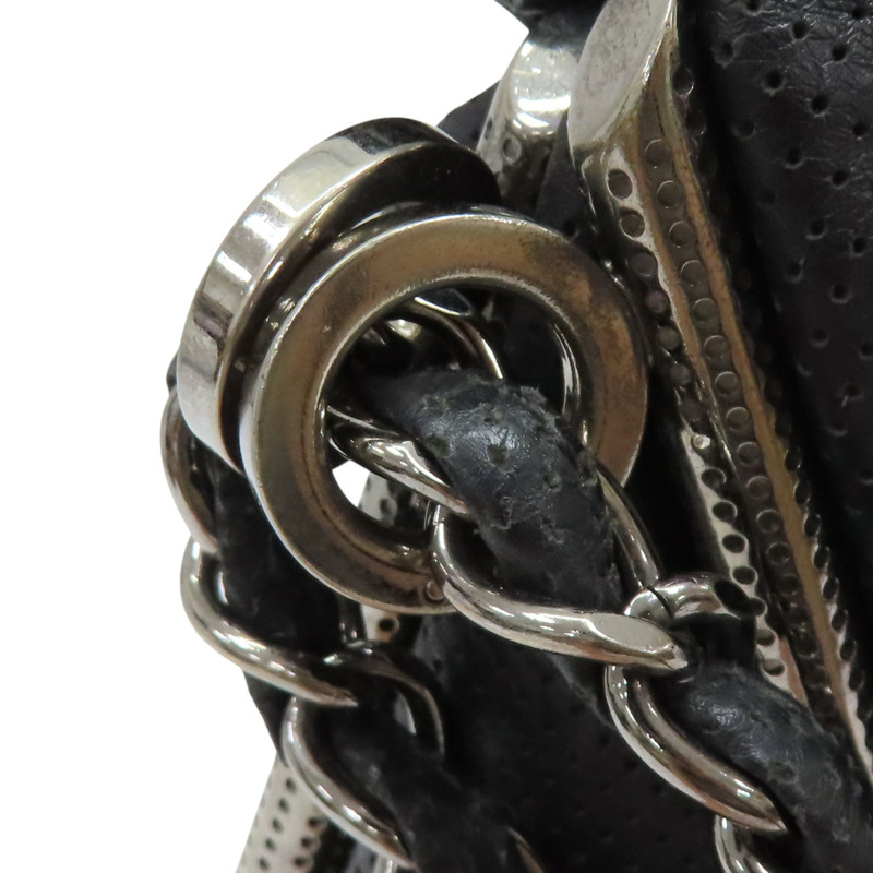 黑色 牛皮 銀鍊 肩背包【CHANEL 香奈兒】-18