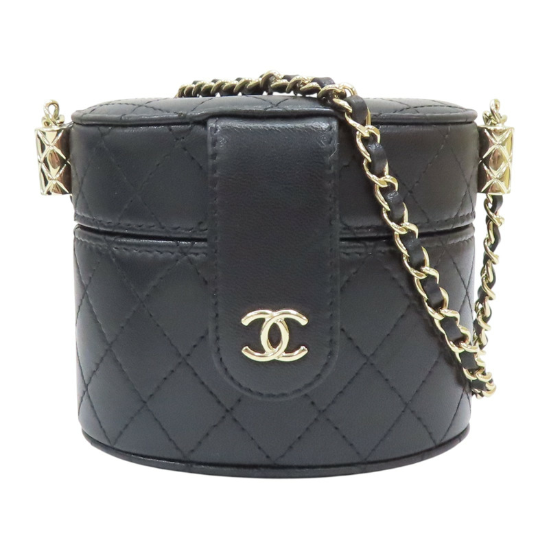 黑色 牛皮 Mini Vanity Coco Mark Patent 肩背包 AP1616【CHANEL 香奈兒】 AP1616-0