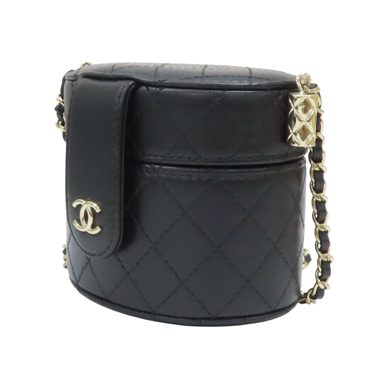 黑色 牛皮 Mini Vanity Coco Mark Patent 肩背包 AP1616【CHANEL 香奈兒】 AP1616-2