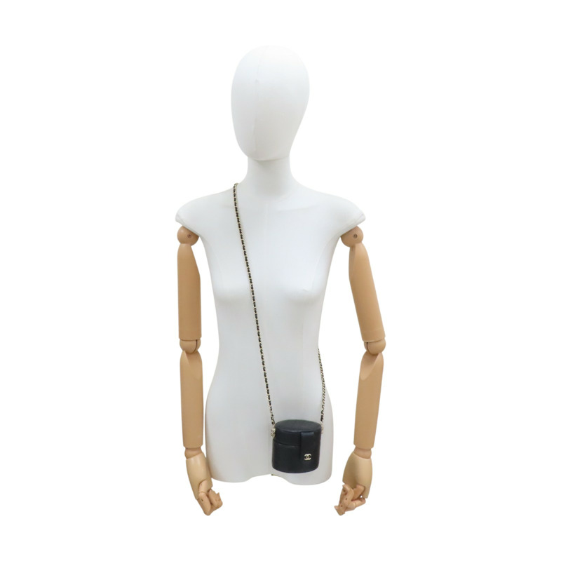 黑色 牛皮 Mini Vanity Coco Mark Patent 肩背包 AP1616【CHANEL 香奈兒】 AP1616-12