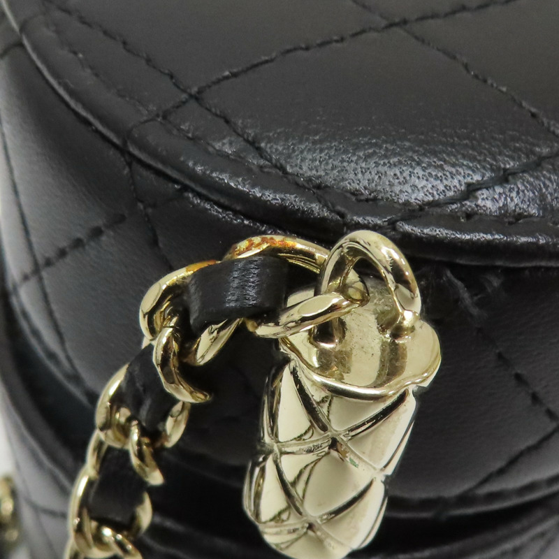 黑色 牛皮 Mini Vanity Coco Mark Patent 肩背包 AP1616【CHANEL 香奈兒】 AP1616-18