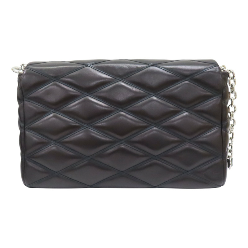 黑色 羊皮 GO-14 bag 鍊帶 銀扣 肩背包【LOUIS VUITTON LV 路易威登】 M50298-1
