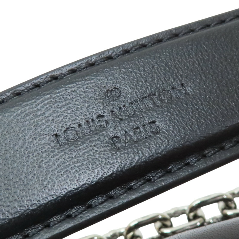 黑色 羊皮 GO-14 bag 鍊帶 銀扣 肩背包【LOUIS VUITTON LV 路易威登】 M50298-8