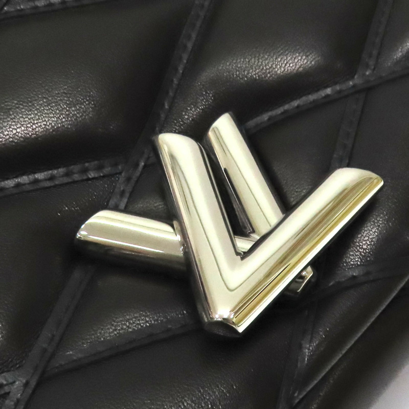 黑色 羊皮 GO-14 bag 鍊帶 銀扣 肩背包【LOUIS VUITTON LV 路易威登】 M50298-9