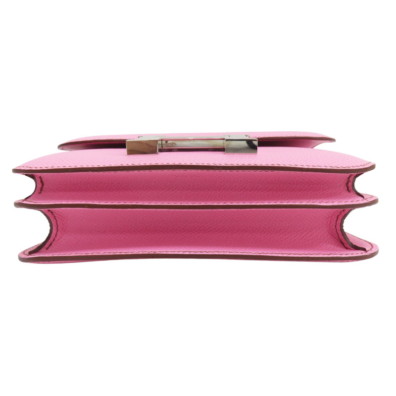 櫻花粉 Epsom牛皮 Constance 19 肩背包 Z刻 銀釦【HERMES 愛馬仕】-3