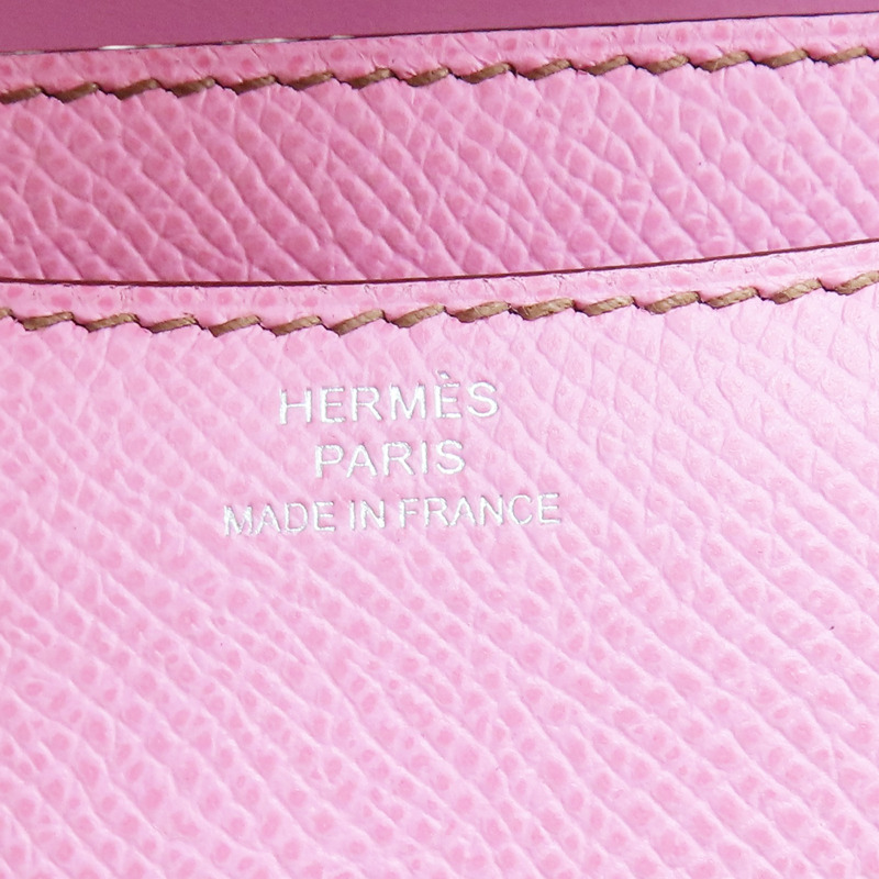 櫻花粉 Epsom牛皮 Constance 19 肩背包 Z刻 銀釦【HERMES 愛馬仕】-6