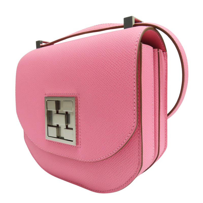 奶昔粉 Epsom牛皮 Mosaique 17 肩背包 銀釦 Y刻【HERMES 愛馬仕】-2