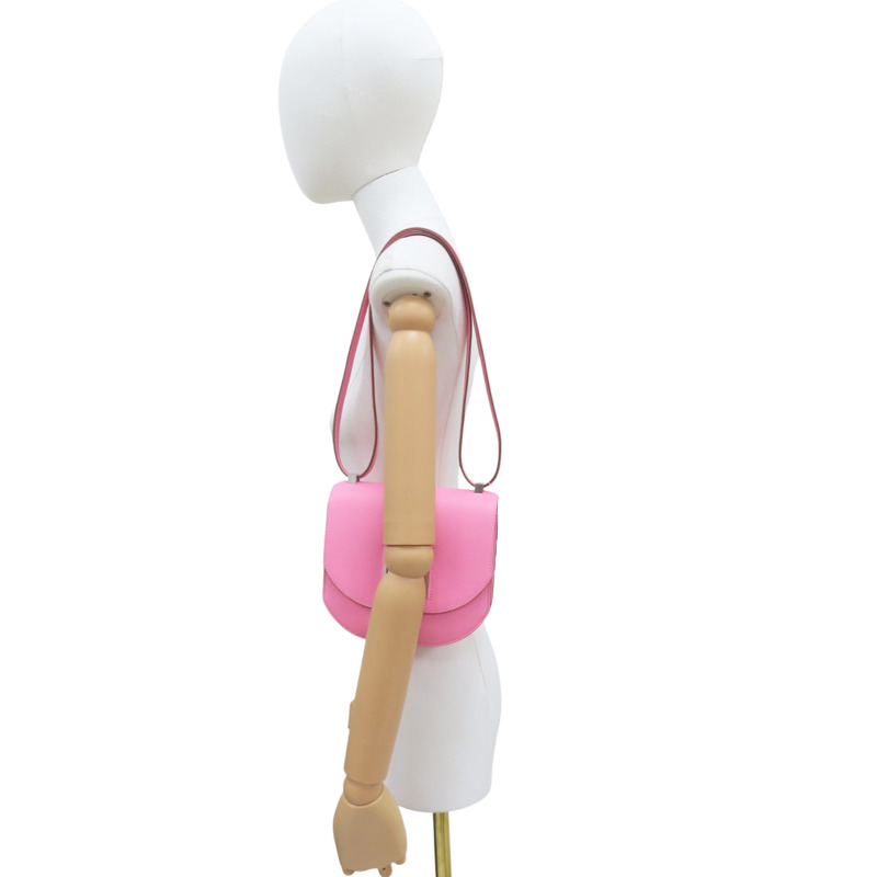 奶昔粉 Epsom牛皮 Mosaique 17 肩背包 銀釦 Y刻【HERMES 愛馬仕】-8