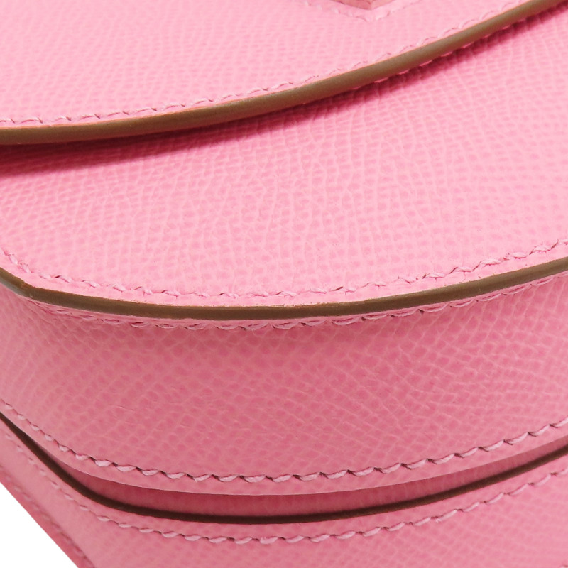 奶昔粉 Epsom牛皮 Mosaique 17 肩背包 銀釦 Y刻【HERMES 愛馬仕】-9