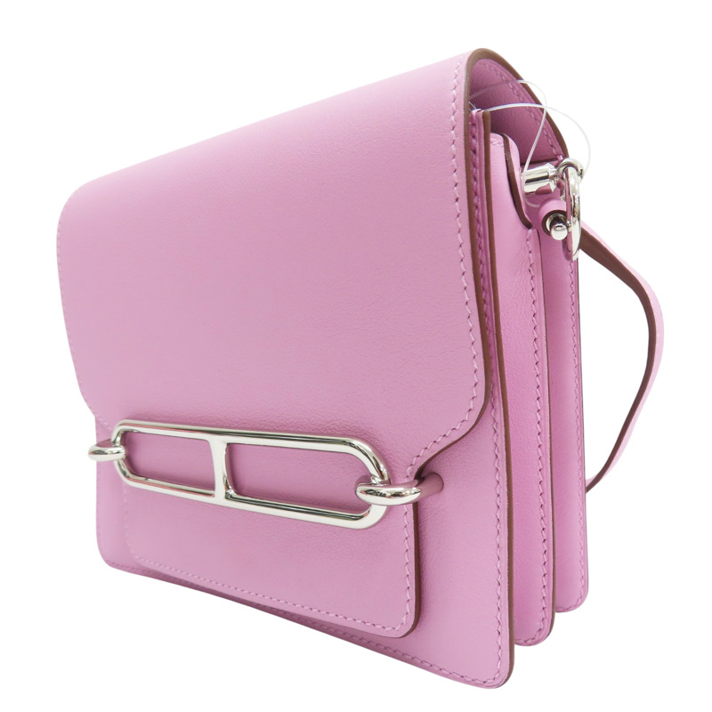 錦葵紫 Swift牛皮 Roulis mini 肩背包 Z刻 銀釦【HERMES 愛馬仕】-2