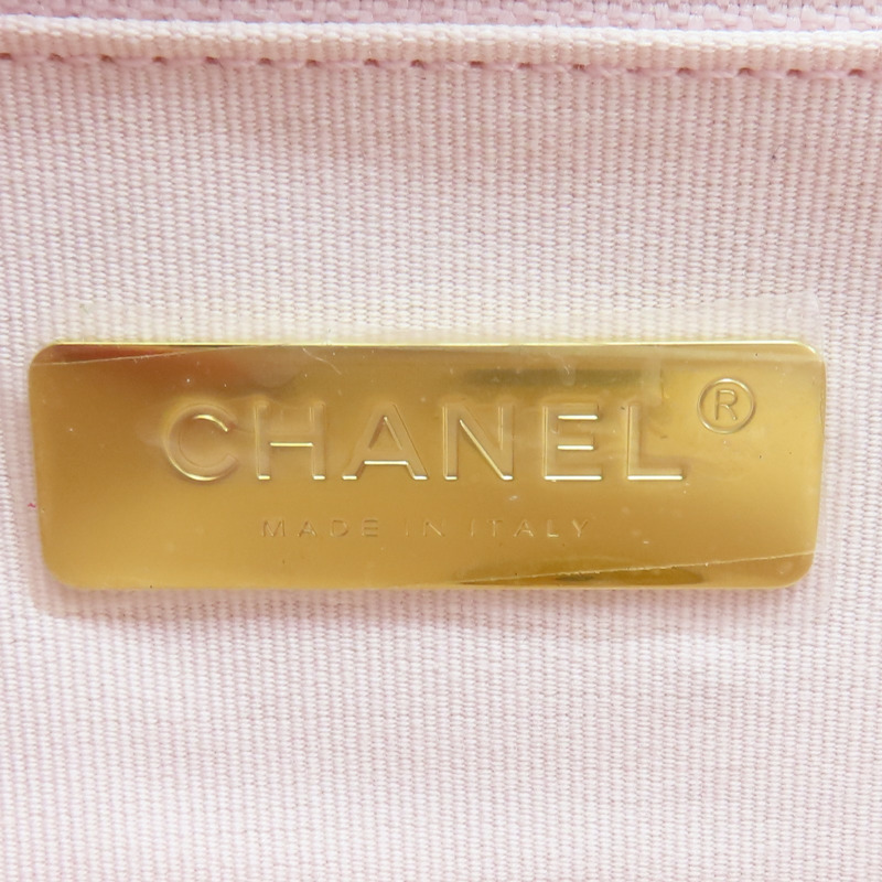 粉色 羊皮 19 26CM 鍊帶肩背包 金釦【CHANEL 香奈兒】 AS1160-7