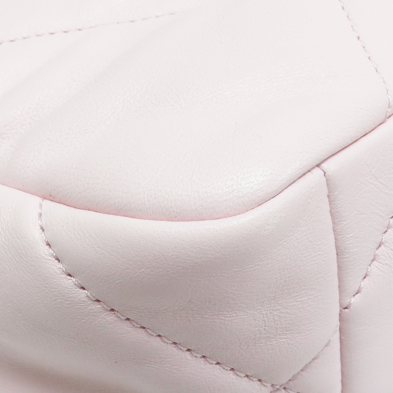 粉色 羊皮 19 26CM 鍊帶肩背包 金釦【CHANEL 香奈兒】 AS1160-12