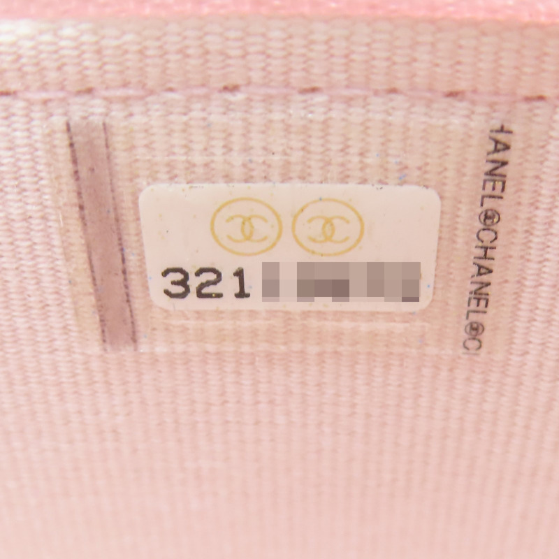 粉色 羊皮 珍珠鏈帶 肩背包 金釦【CHANEL 香奈兒】 AP2581-6