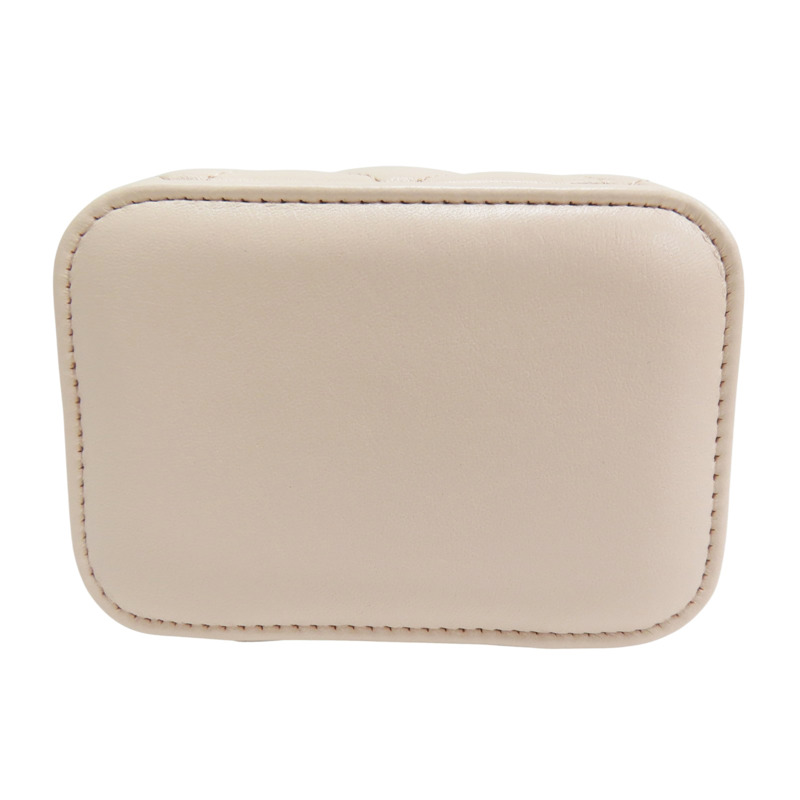 粉膚色 羊皮 Vanity 金球 方盒 鍊帶肩背包 金釦【CHANEL 香奈兒】 AP1447-3