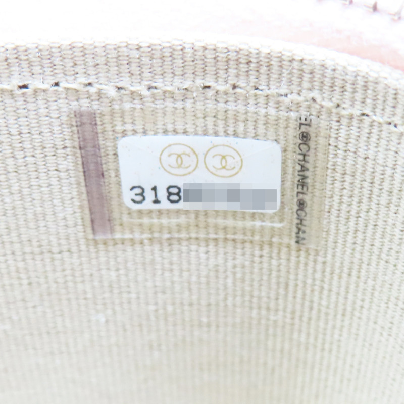 粉膚色 羊皮 Vanity 金球 方盒 鍊帶肩背包 金釦【CHANEL 香奈兒】 AP1447-6