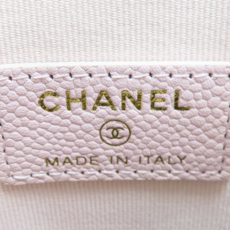 淡粉色 菱格紋 荔枝牛皮 鍊帶肩背包 金釦【CHANEL 香奈兒】 AO2195-5