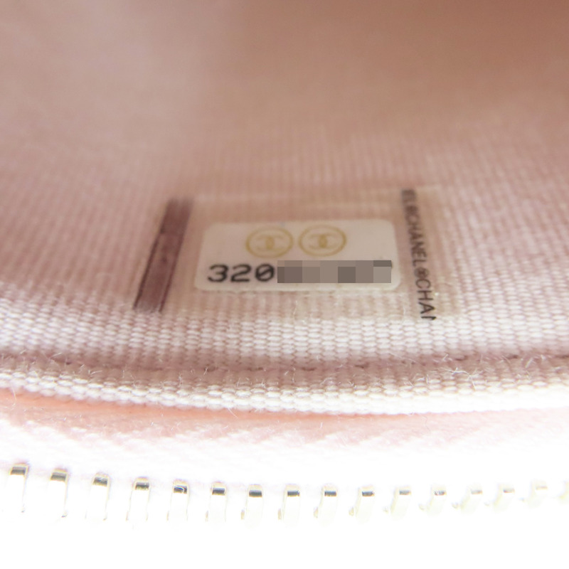 淡粉色 菱格紋 荔枝牛皮 鍊帶肩背包 金釦【CHANEL 香奈兒】 AO2195-6