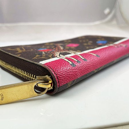 ＊奢華大道國際精品＊【L3302】LV原花/桃粉色限量長頸鹿ZIPPY ㄇ字拉鍊長夾 M62085 0 直購-4