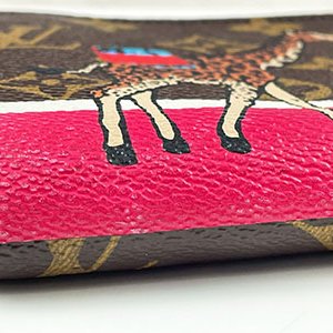＊奢華大道國際精品＊【L3302】LV原花/桃粉色限量長頸鹿ZIPPY ㄇ字拉鍊長夾 M62085 0 直購-10