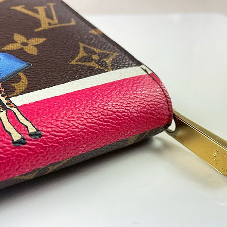 ＊奢華大道國際精品＊【L3302】LV原花/桃粉色限量長頸鹿ZIPPY ㄇ字拉鍊長夾 M62085 0 直購-11