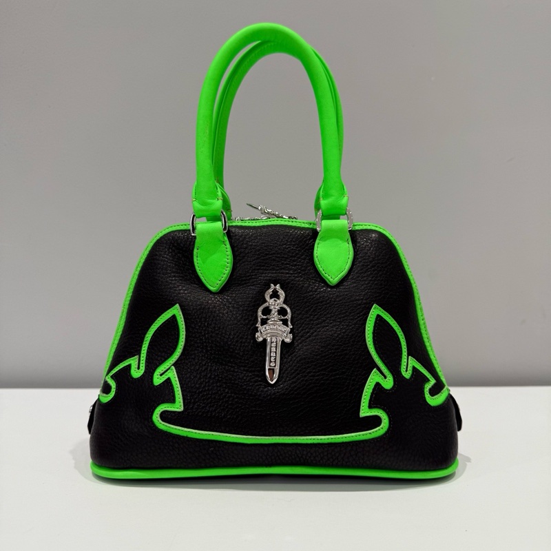 Chrome Hearts 克羅心 黑綠貝殼包-0