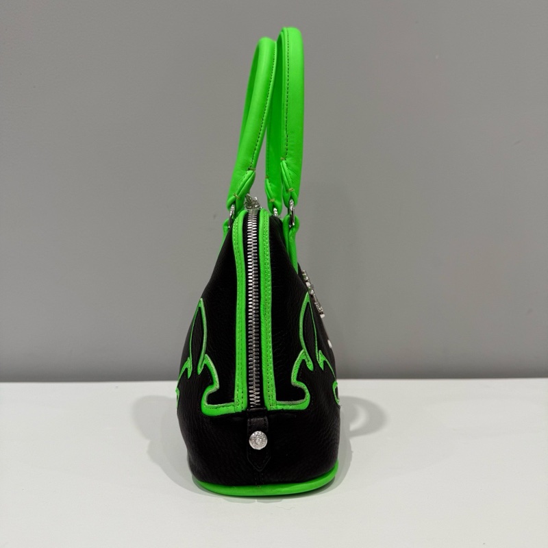 Chrome Hearts 克羅心 黑綠貝殼包-4