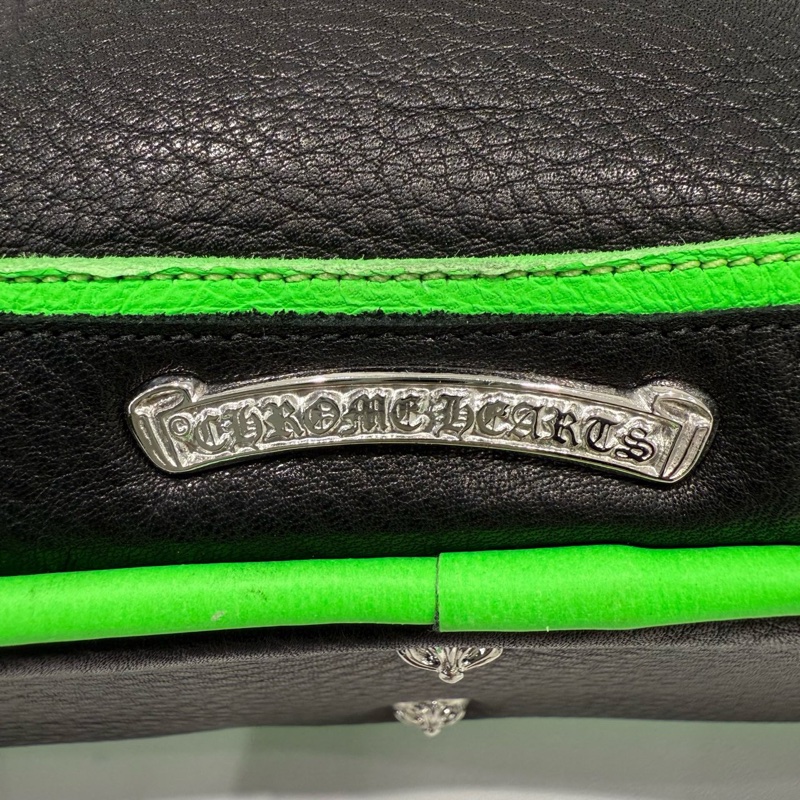 Chrome Hearts 克羅心 黑綠貝殼包-7