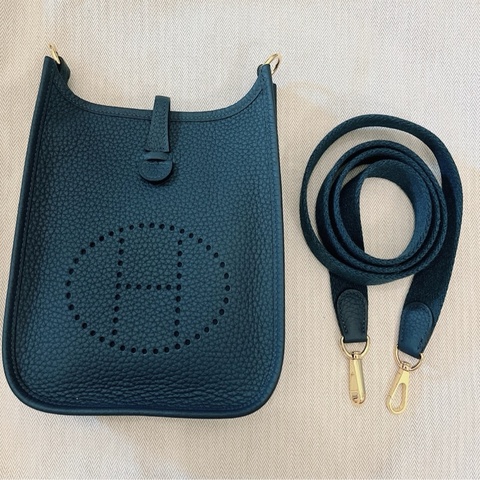 Hermes mini evelyne 普魯士藍