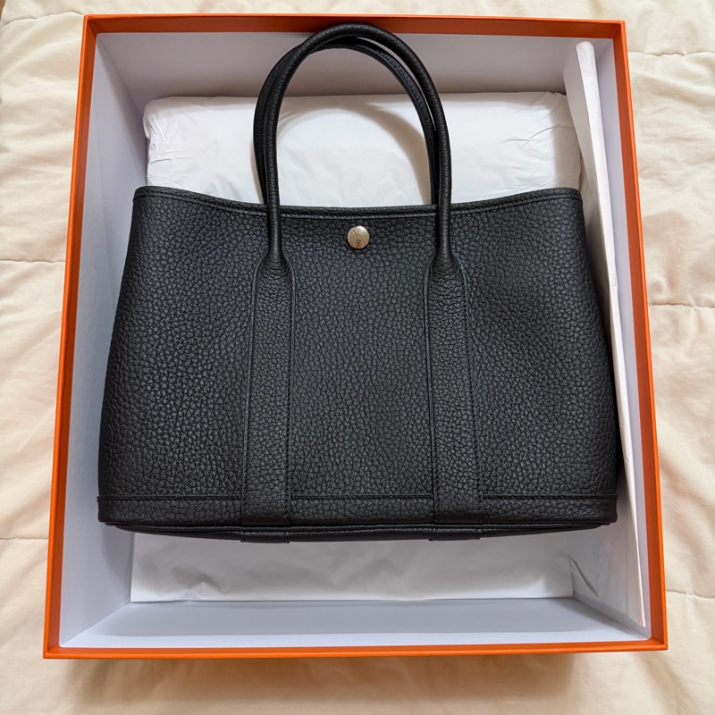 愛馬仕 Hermes Garden party 30 黑色-0