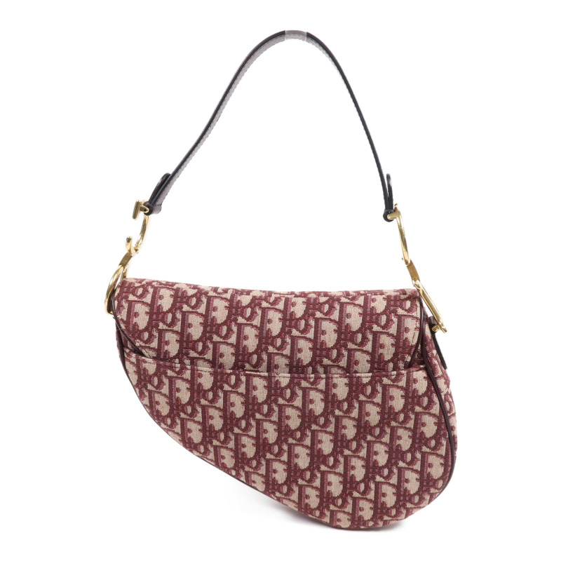 Dior 帆布Mini Saddle金扣手挽袋-1