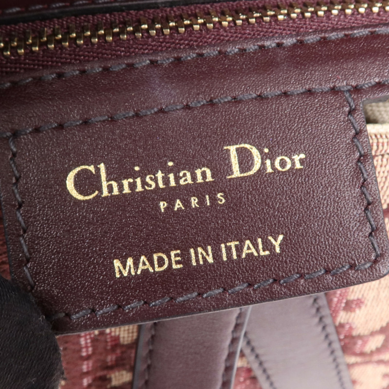 Dior 帆布Mini Saddle金扣手挽袋-5