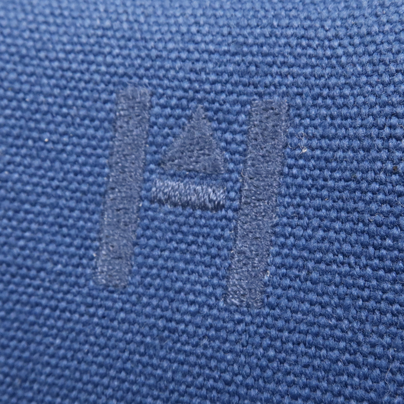 HERMES Swift皮革/棉質Embroidery Logo Camaiueu Pouch銀扣手拿包-8