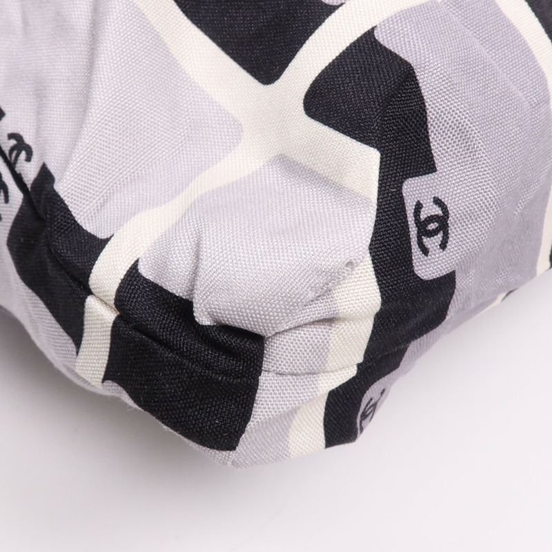 CHANEL 帆布Tote Bag銀扣手挽袋-8