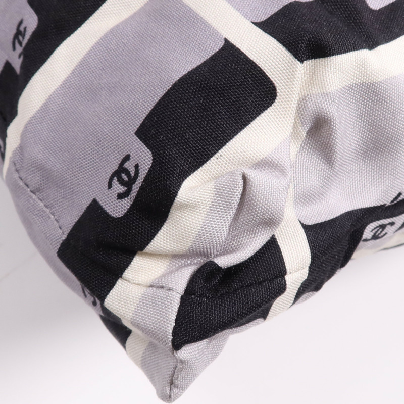 CHANEL 帆布Tote Bag銀扣手挽袋-9