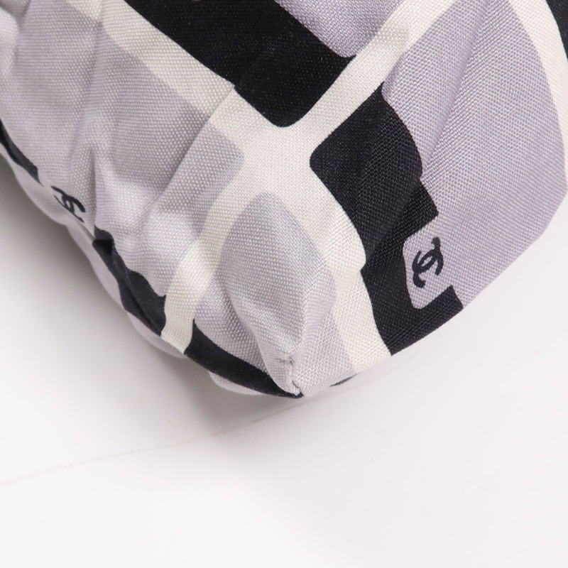 CHANEL 帆布Tote Bag銀扣手挽袋-10