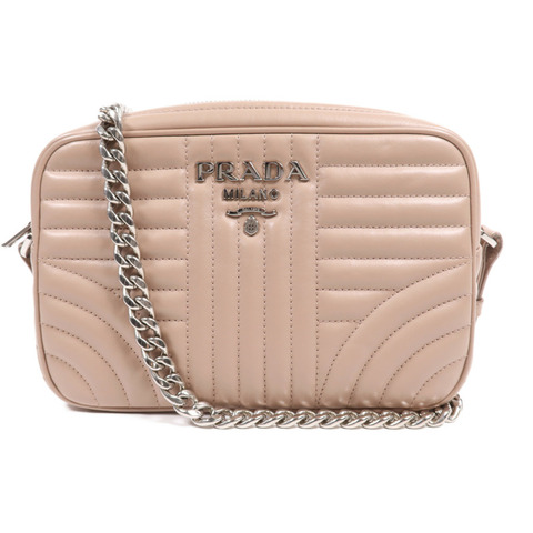 PRADA 牛皮皮革Shoulder Bag銀扣肩背袋