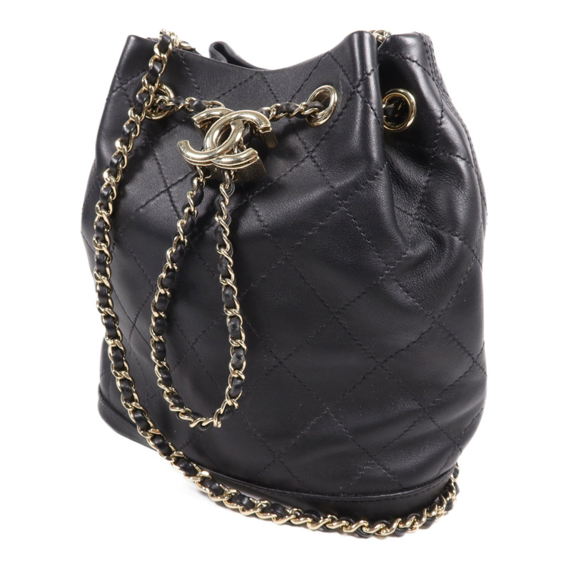 CHANEL 牛皮皮革Chain Shoulder Bag金扣鏈帶肩背袋-2