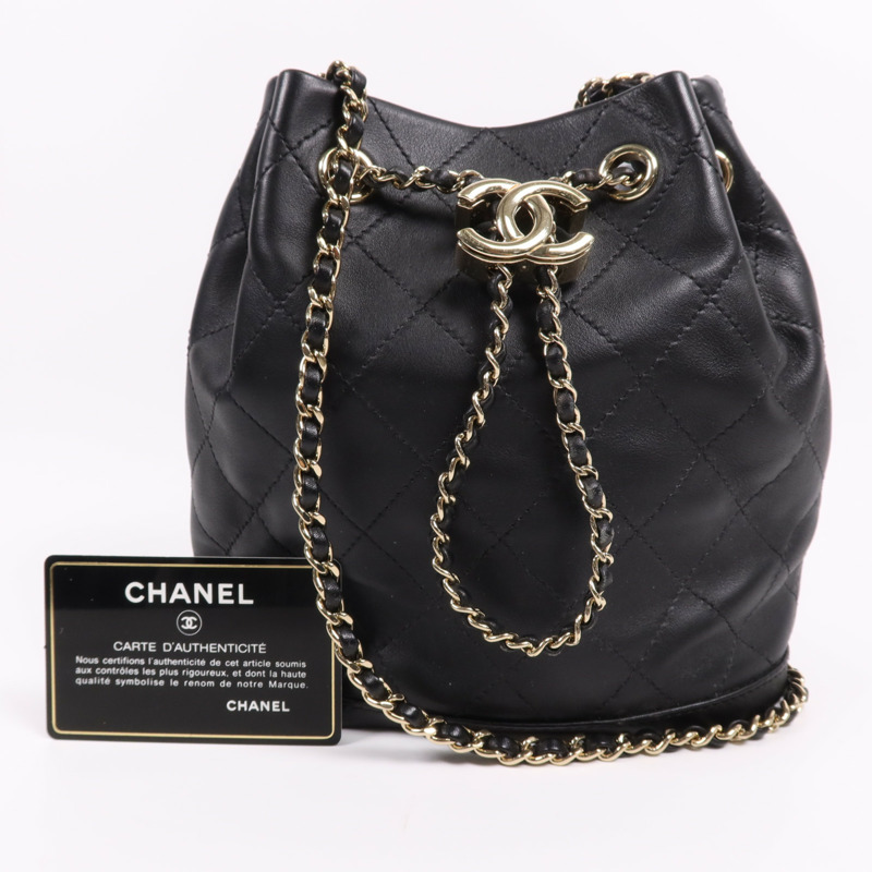 CHANEL 牛皮皮革Chain Shoulder Bag金扣鏈帶肩背袋-7